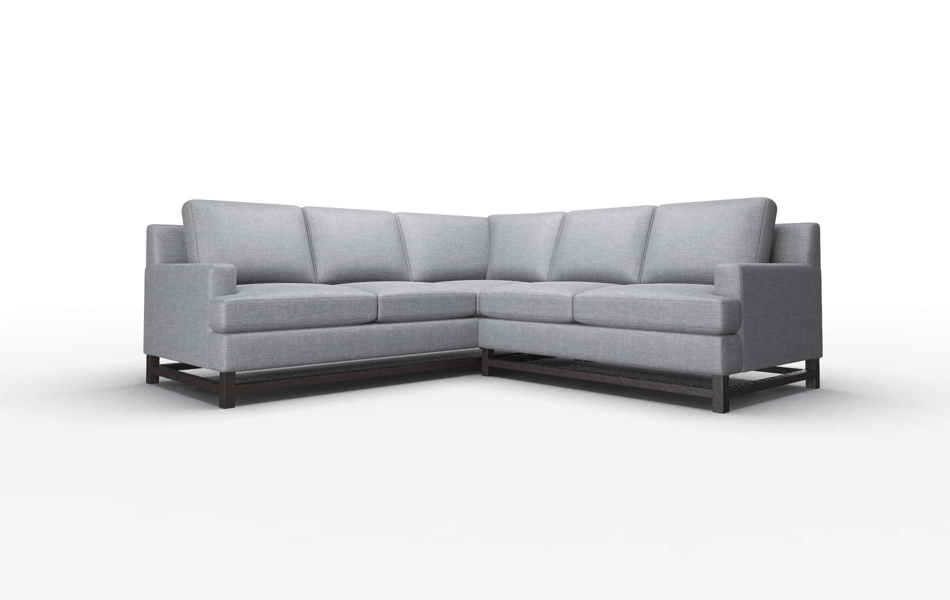 Houston Lana Onyx Sectional espresso legs 1