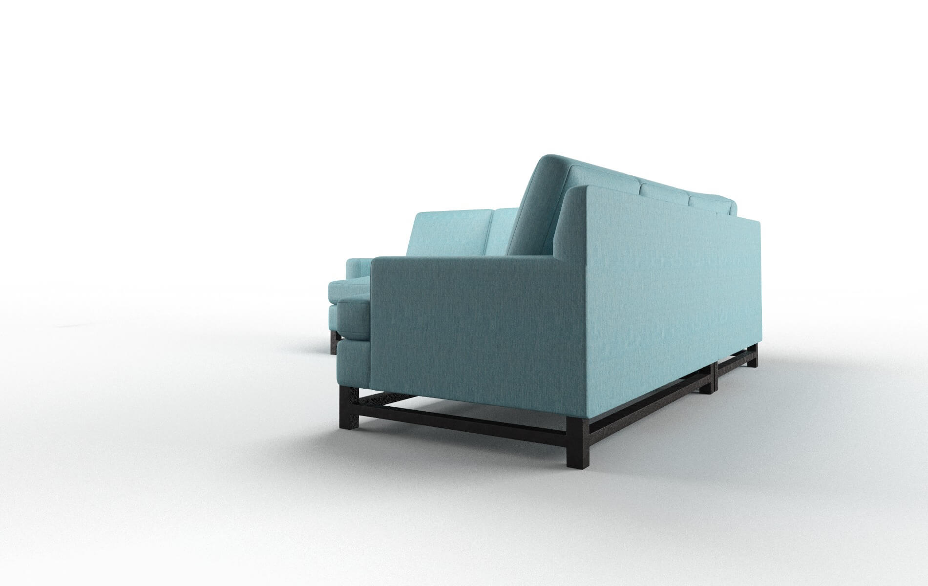 Houston Lana Peacock Sectional espresso legs 4