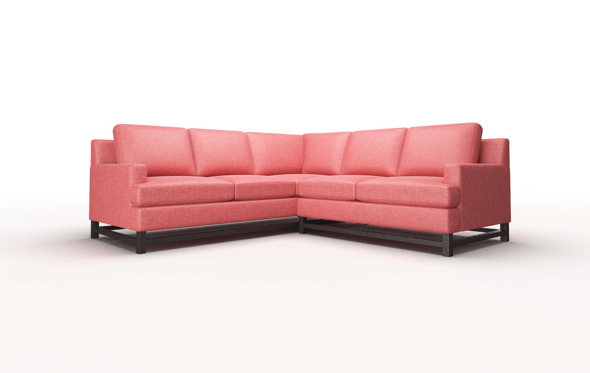 Houston Leslie Poppy Sectional espresso legs 1