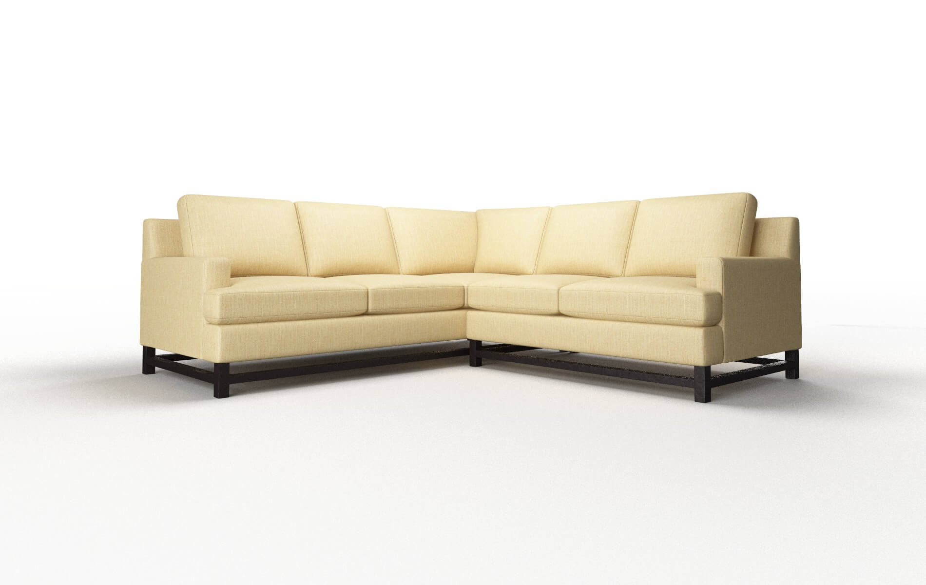 Houston Malibu maize Sectional Espresso Legs  1