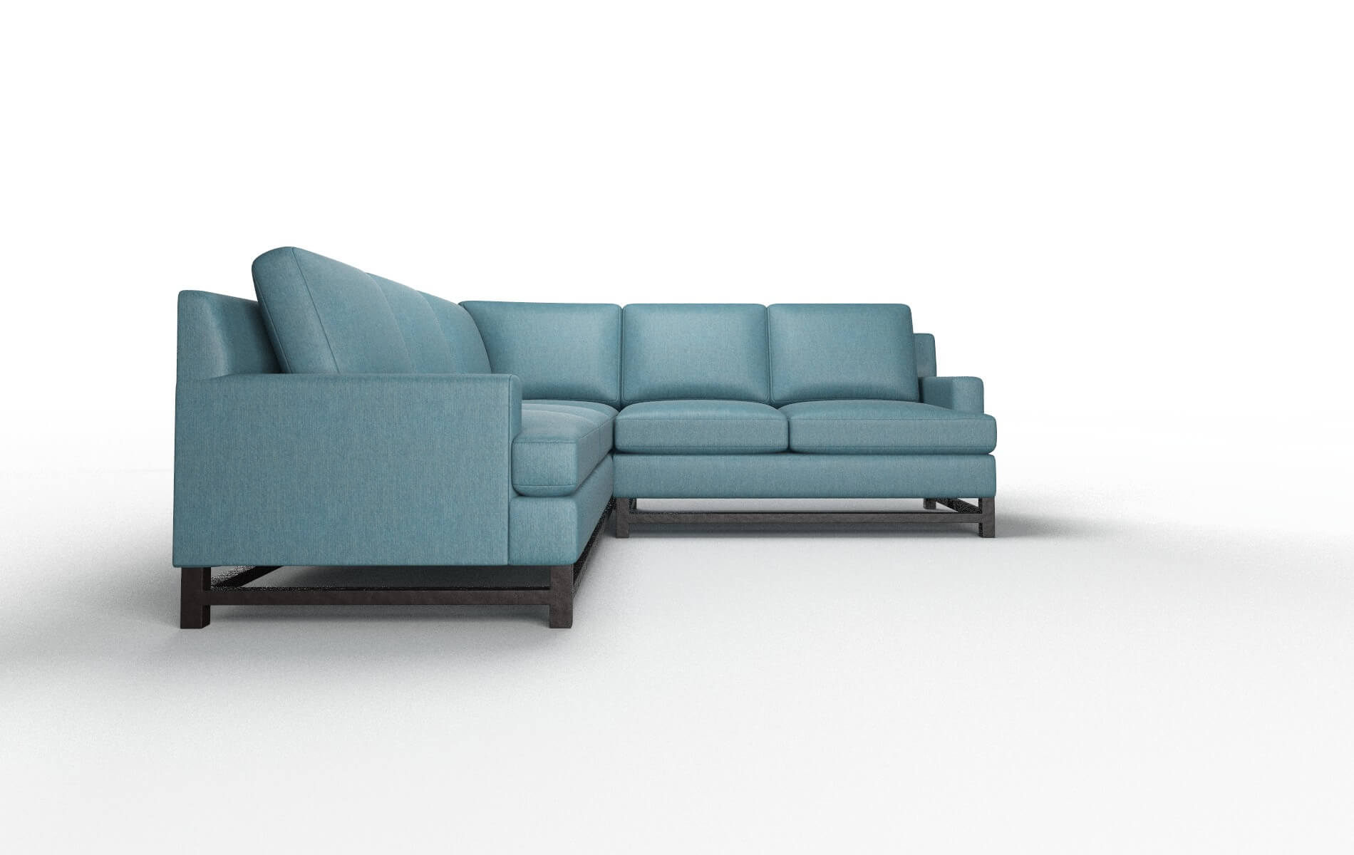 Houston Merit Peacock Sectional espresso legs 2