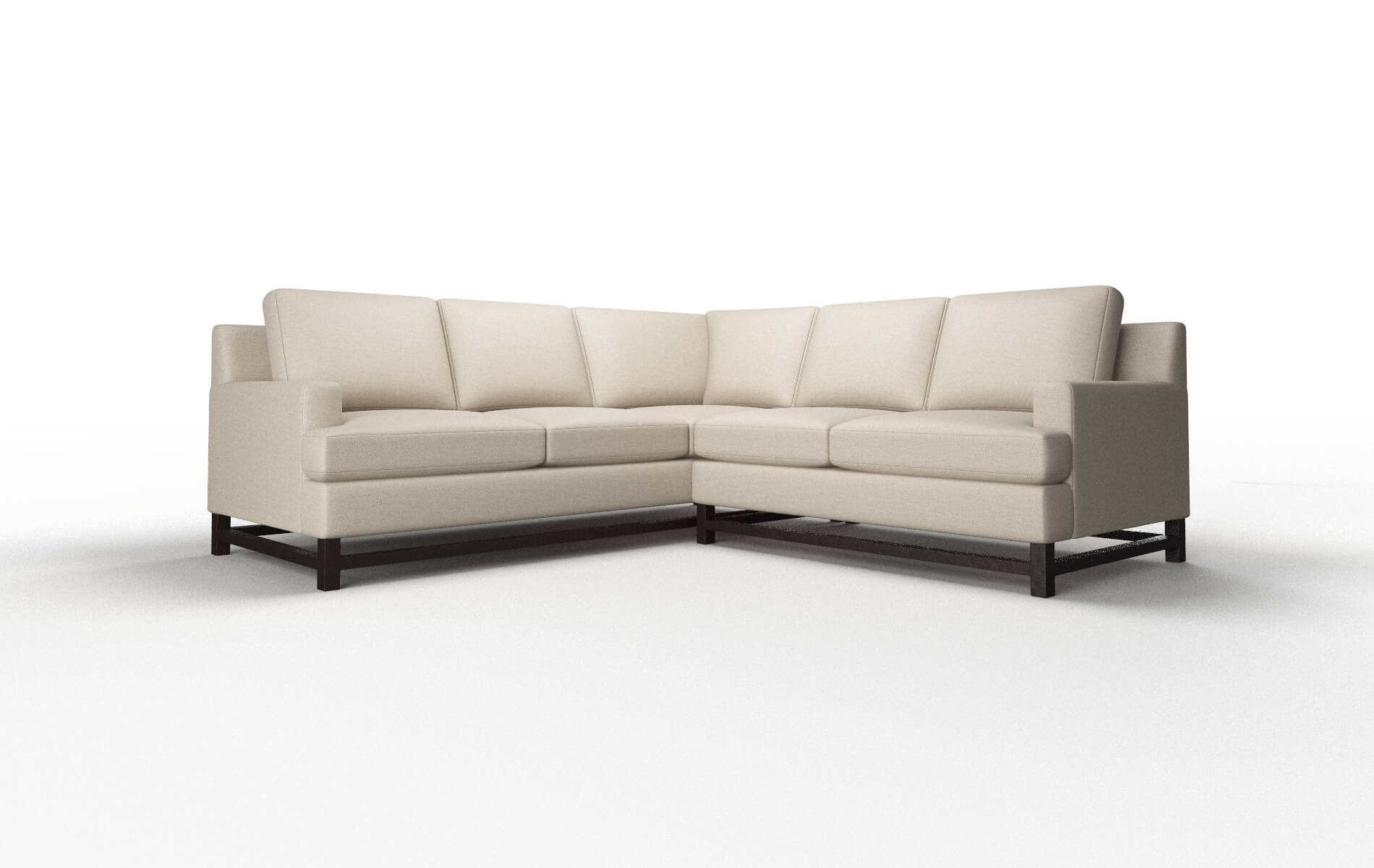 Houston Naples Almond Sectional espresso legs 1