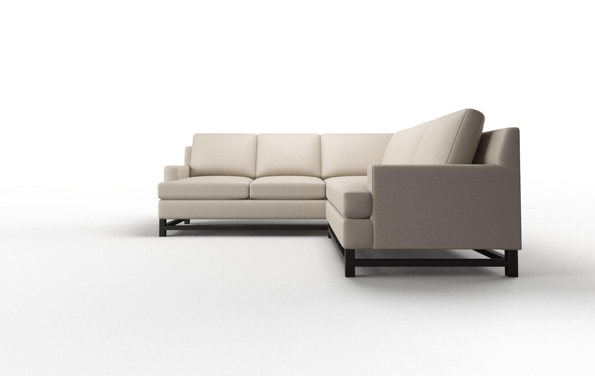 Houston Naples Almond Sectional espresso legs 5