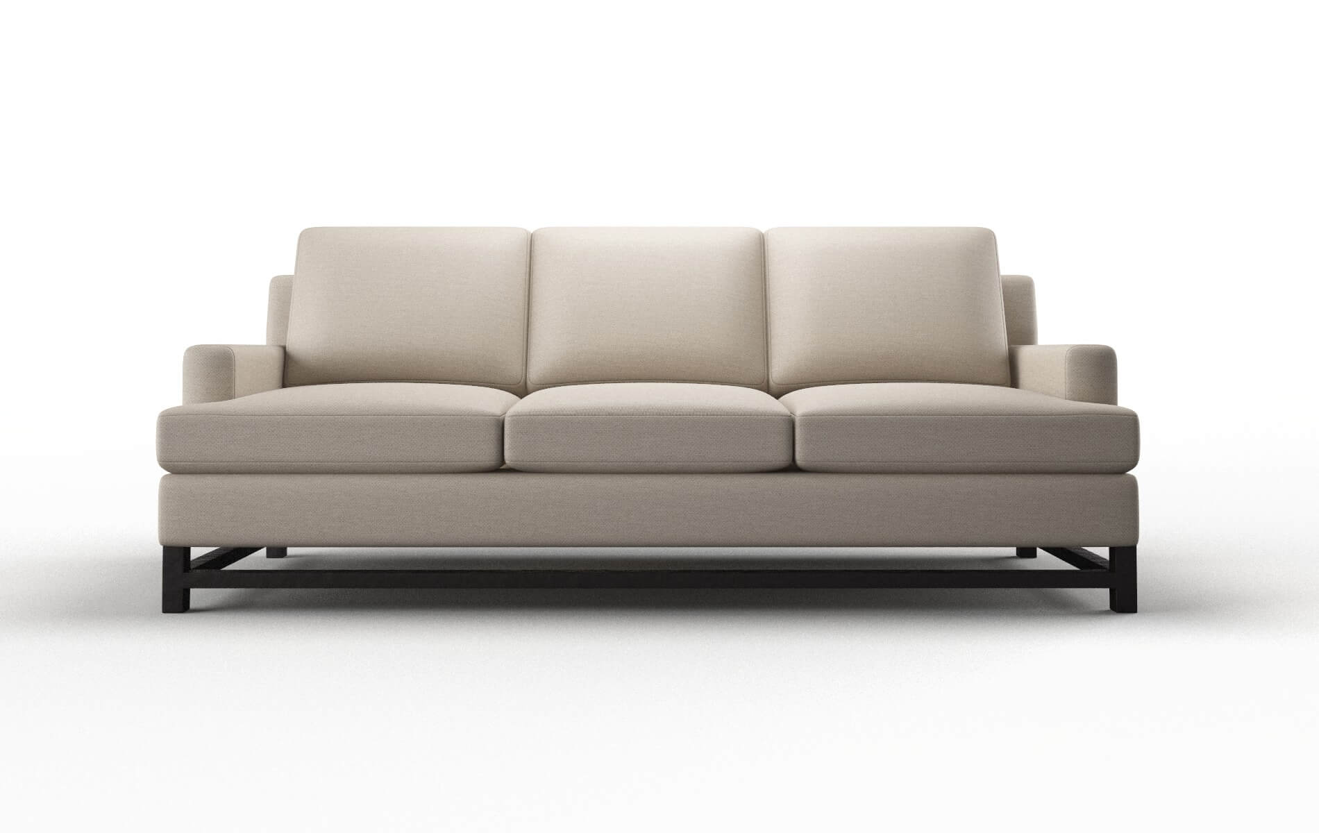 Houston Naples Almond Sofa espresso legs 1