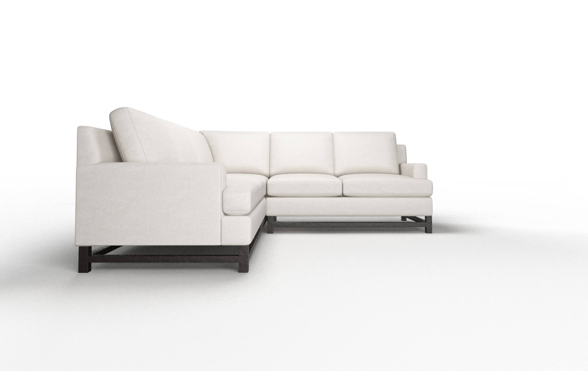 Houston Noble Grey Sectional espresso legs 2