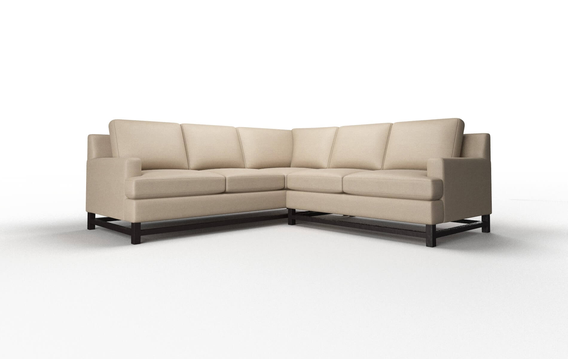 Houston Oakley Taupe Sectional espresso legs 1