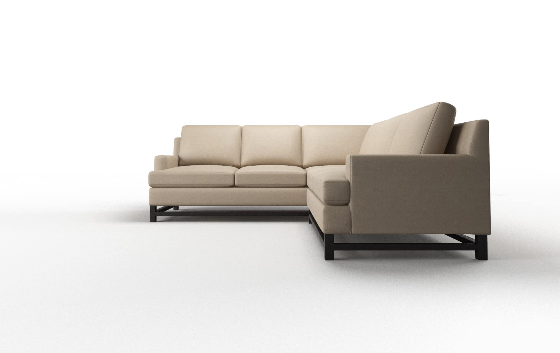 Houston Oakley Taupe Sectional espresso legs 5