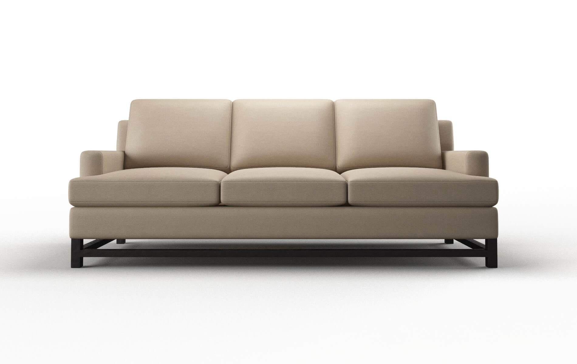 Houston Oakley Taupe Sofa espresso legs 1