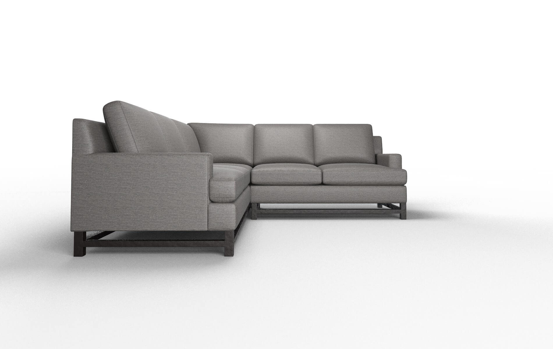 Houston Oscar Charcoal Sectional espresso legs 2