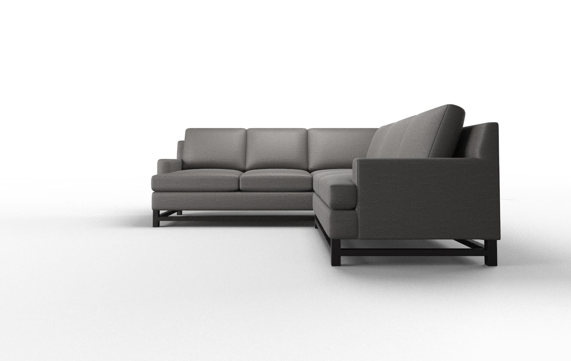 Houston Oscar Grey Sectional espresso legs 5