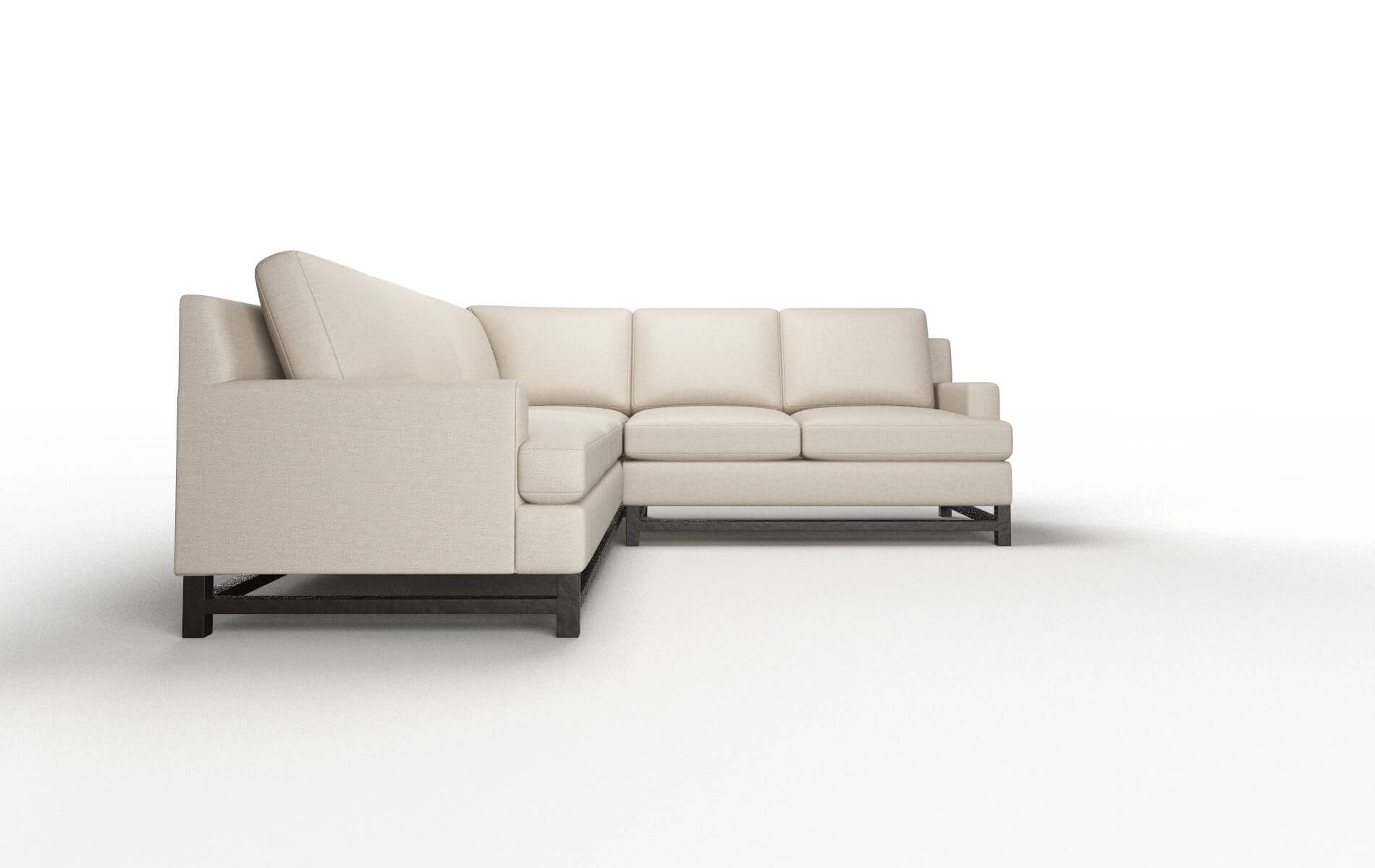 Houston Oscar Linen Sectional espresso legs 2