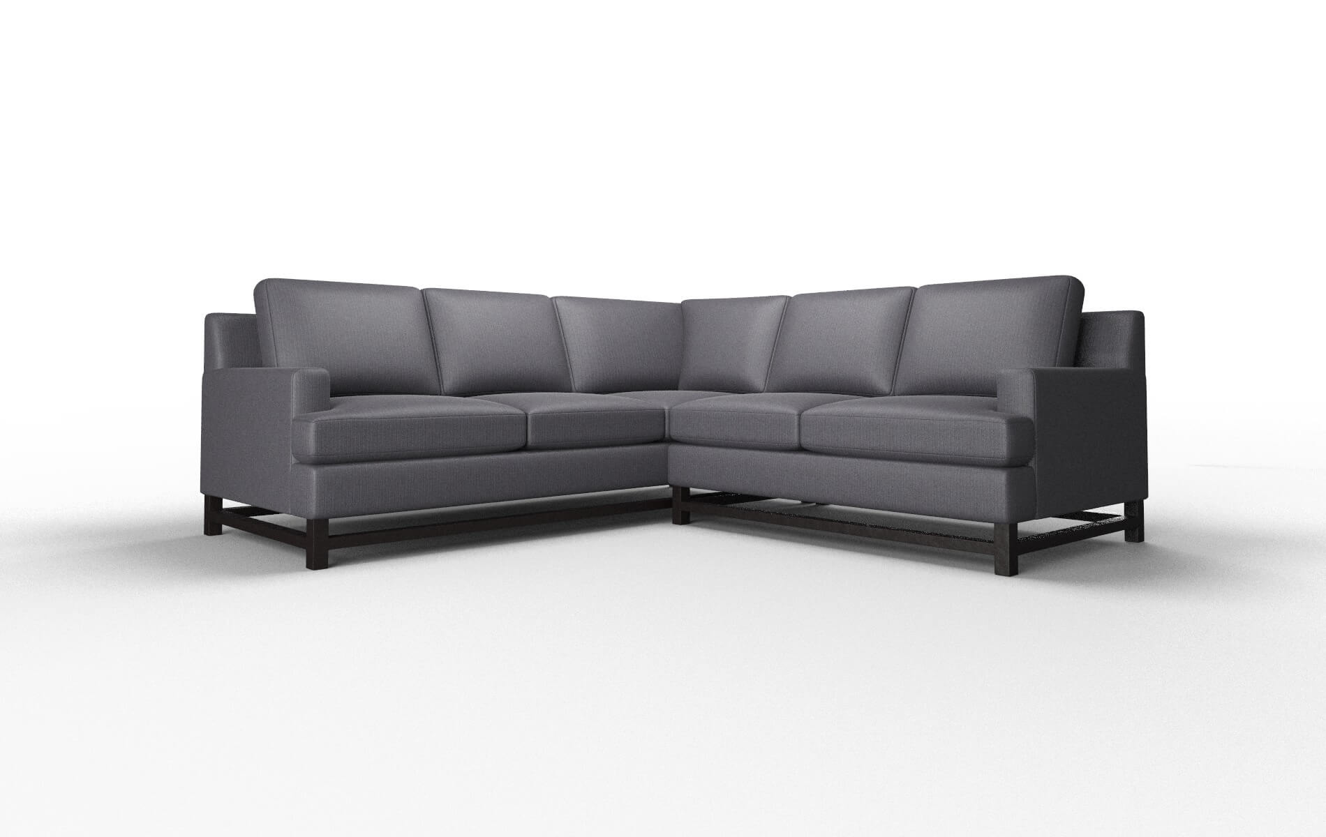 Houston Parker Charcoal Sectional espresso legs 1