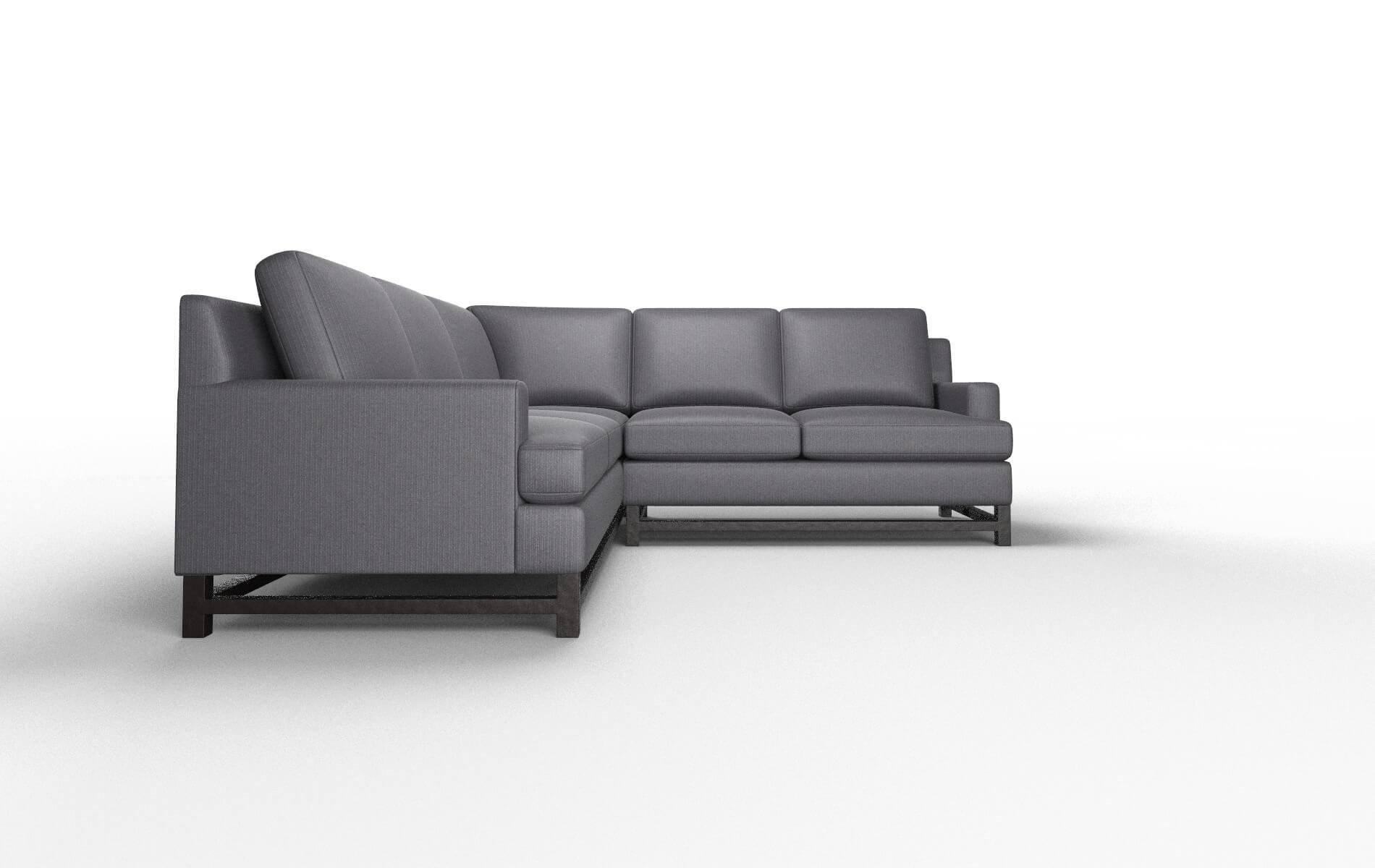 Houston Parker Charcoal Sectional espresso legs 2