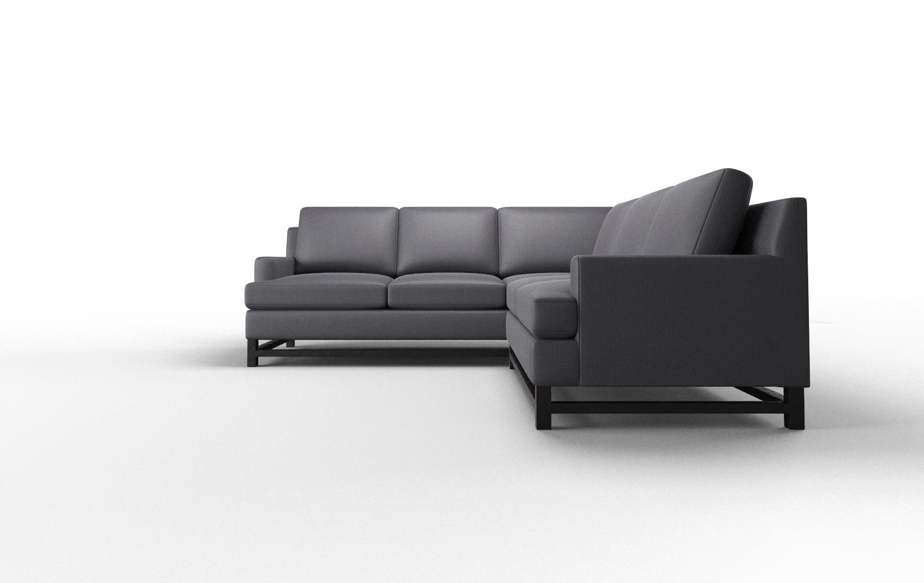 Houston Parker Charcoal Sectional espresso legs 5