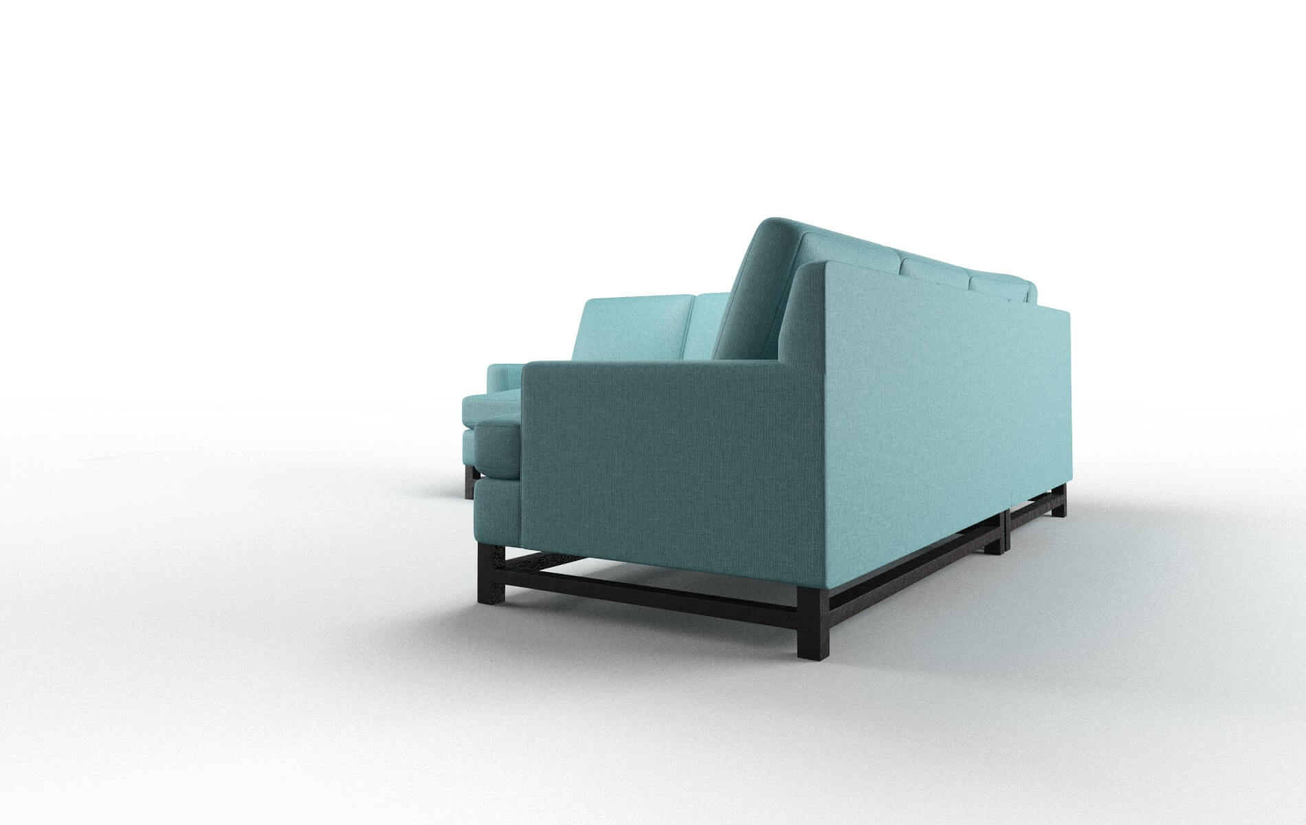 Houston Parker Turquoise Sectional espresso legs 4