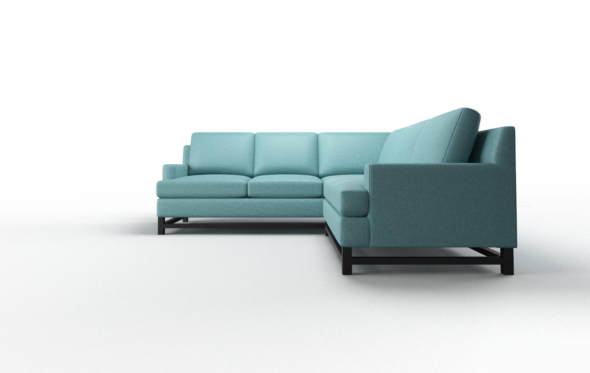 Houston Parker Turquoise Sectional espresso legs 5