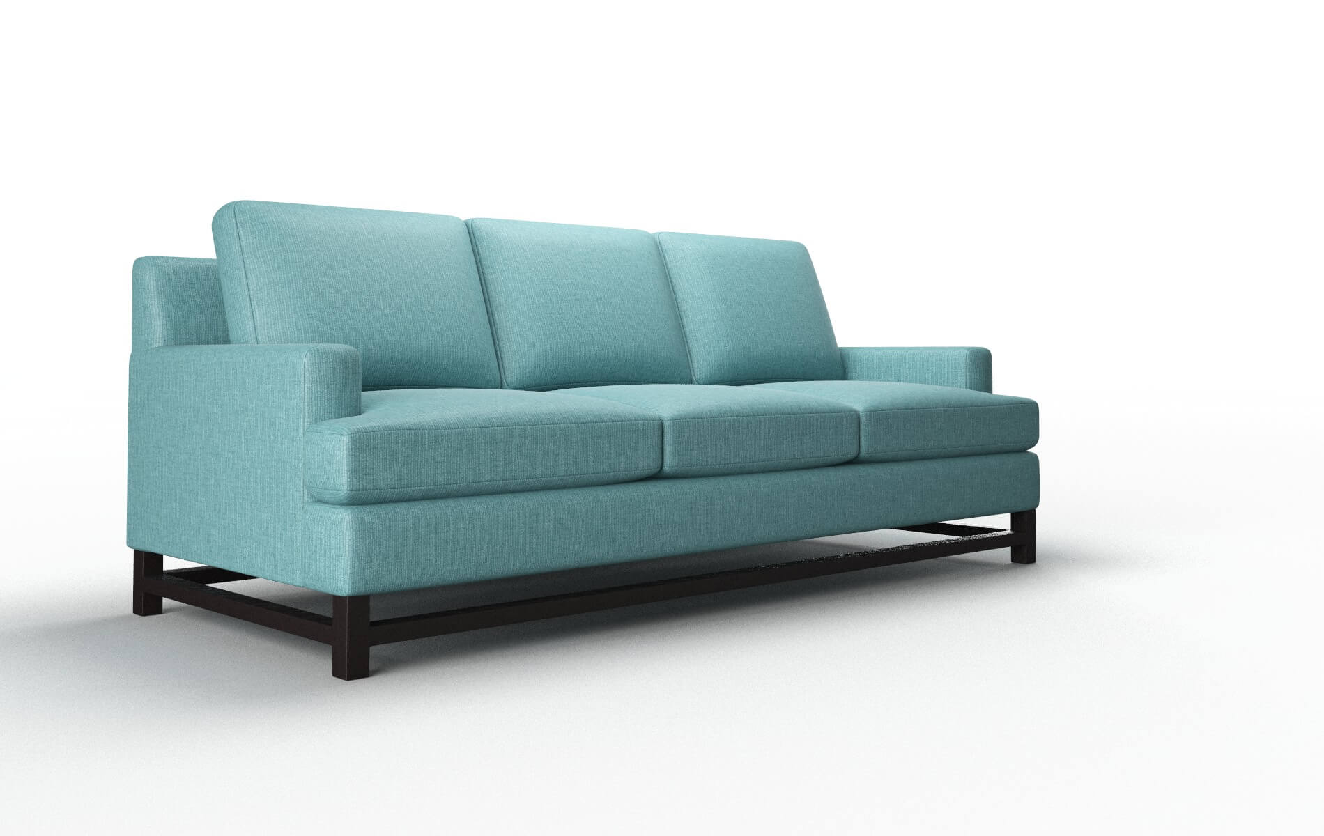 Houston Parker Turquoise Sofa espresso legs 2