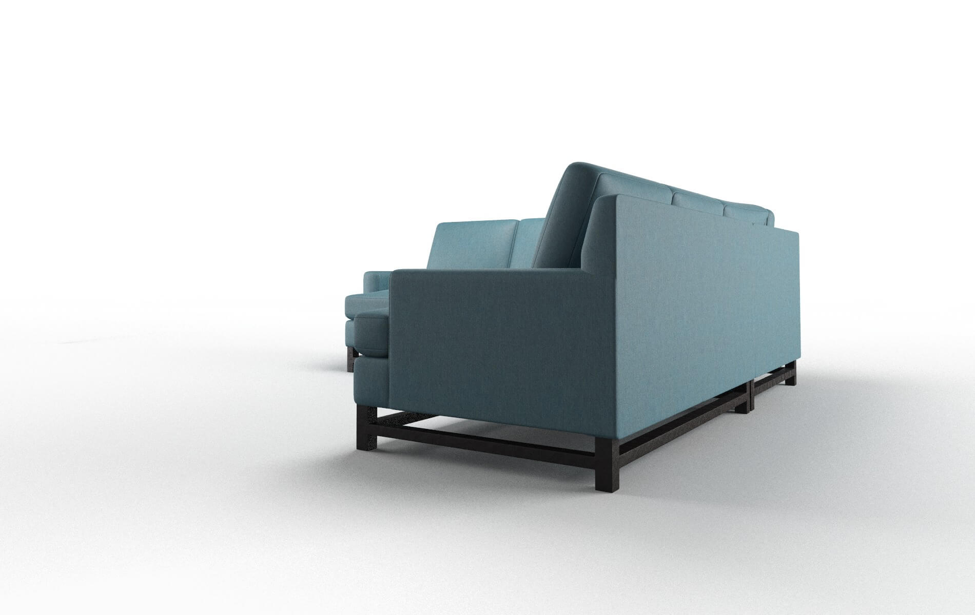 Houston Royale Electric_blue Sectional espresso legs 4