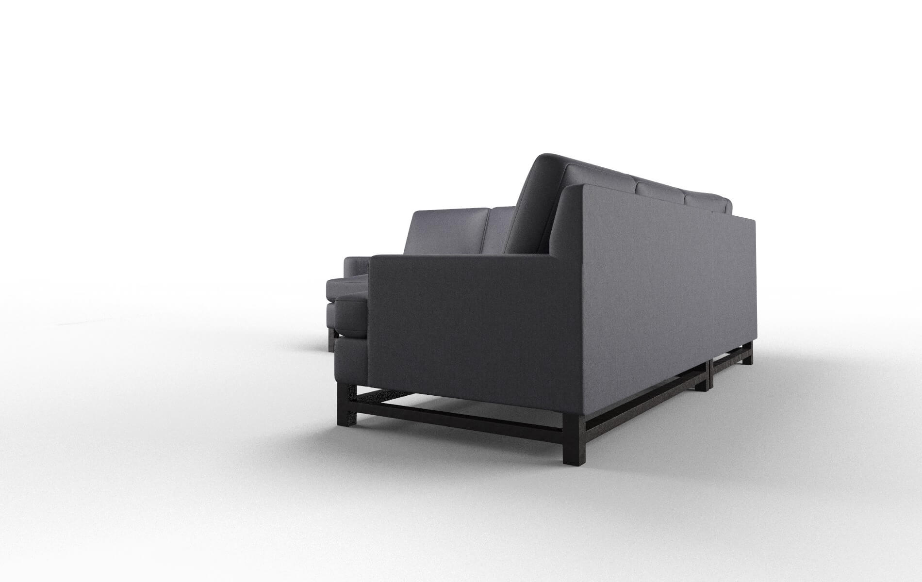 Houston Sasha Navy Sectional espresso legs 4