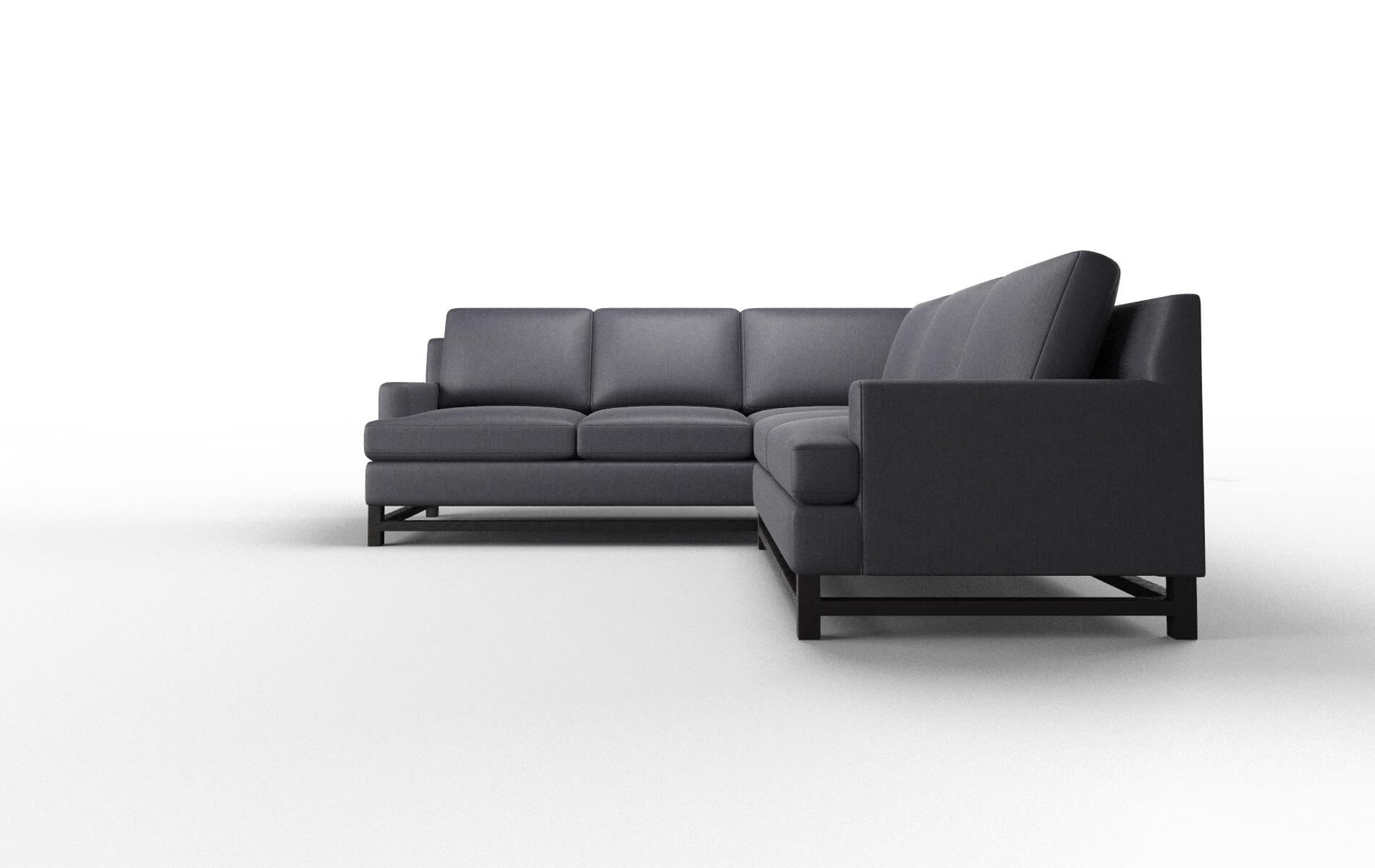 Houston Sasha Navy Sectional espresso legs 5