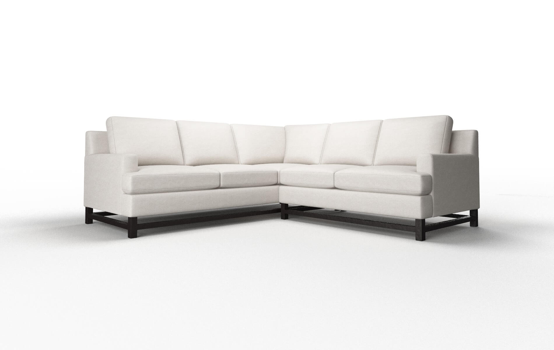 Houston Suave Dove Sectional espresso legs 1