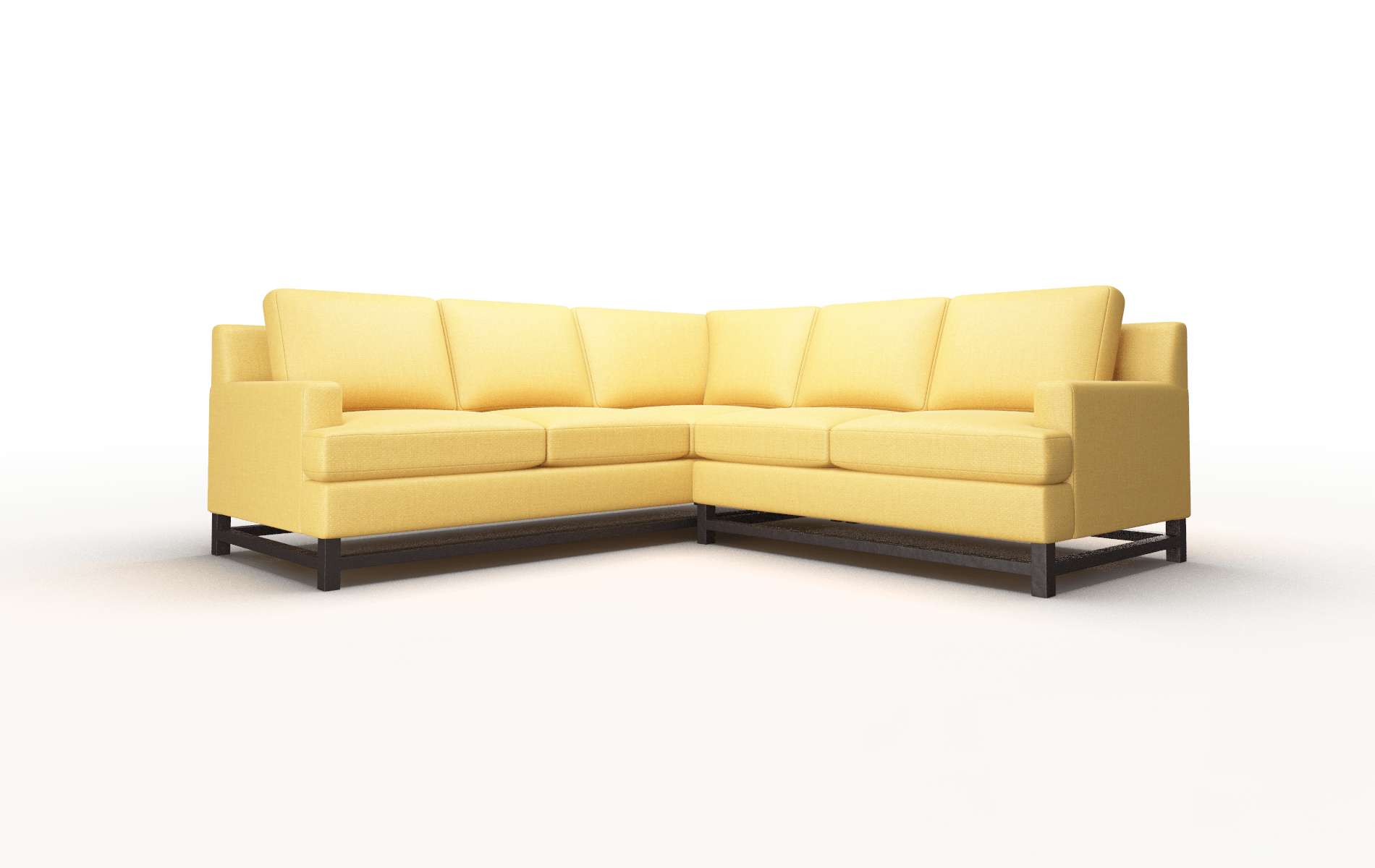Houston Tess Turmeric Sectional espresso legs 1