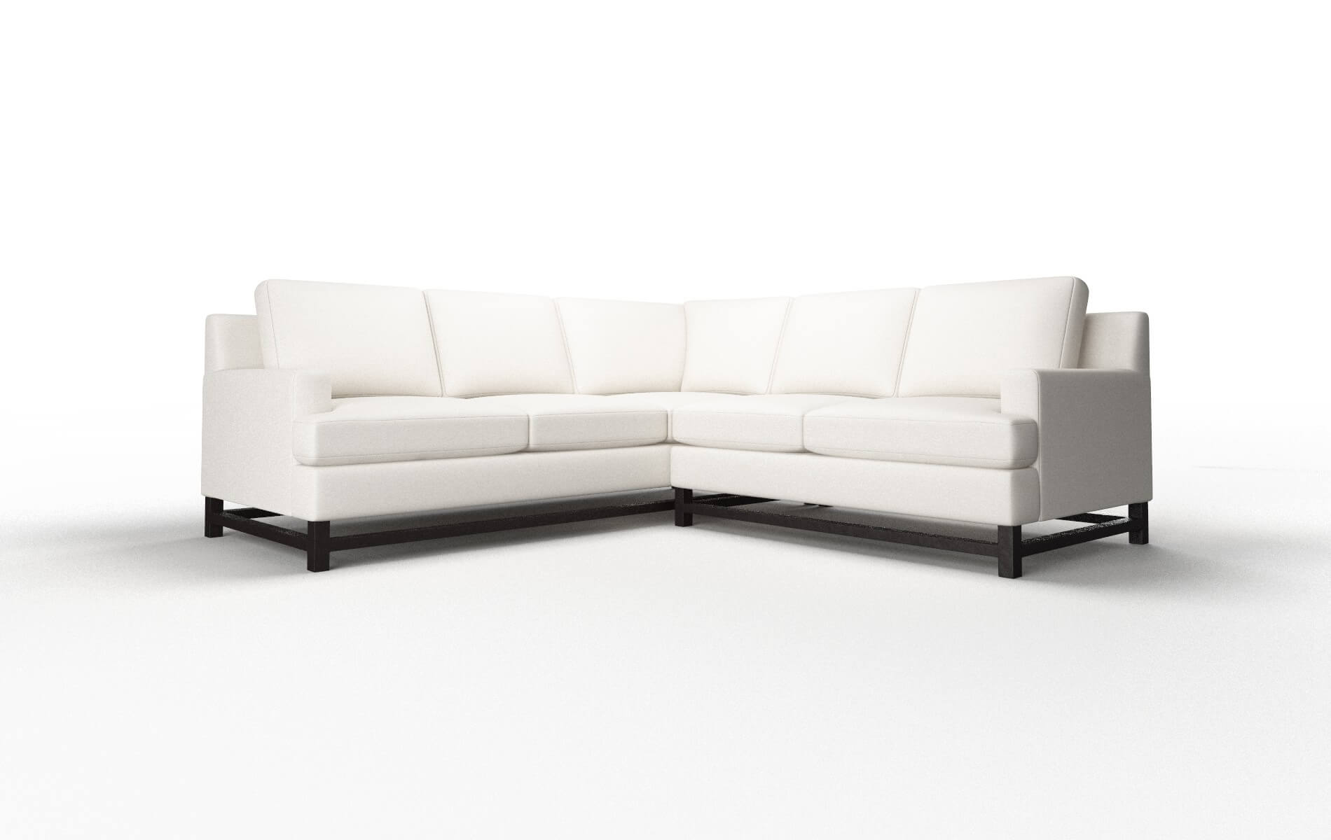 Houston Venice eggshell Sectional Espresso Legs  1