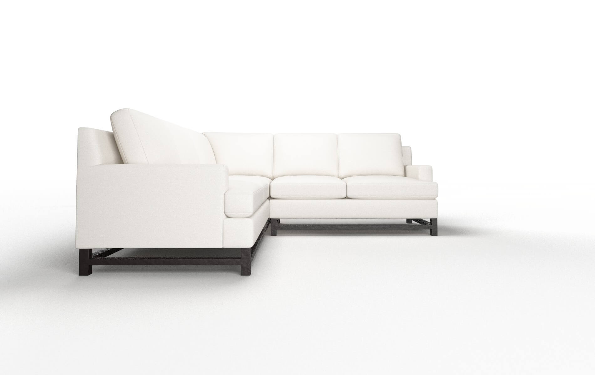 Houston Venice Eggshell Sectional espresso legs 2