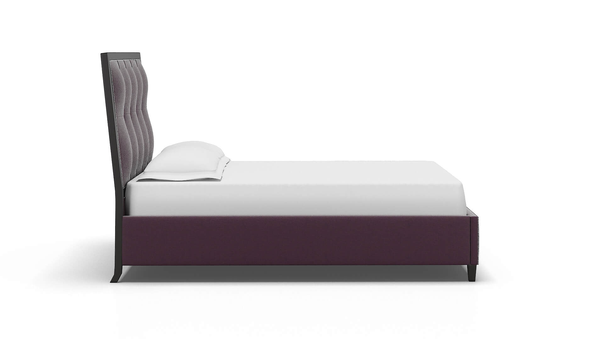Hugo Bella Aubergine Bed espresso legs 3