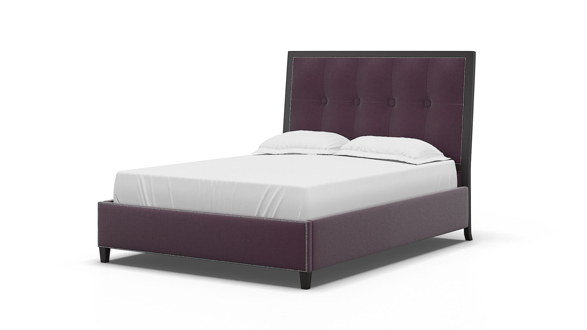 Hugo Bella Aubergine Bed espresso legs 5