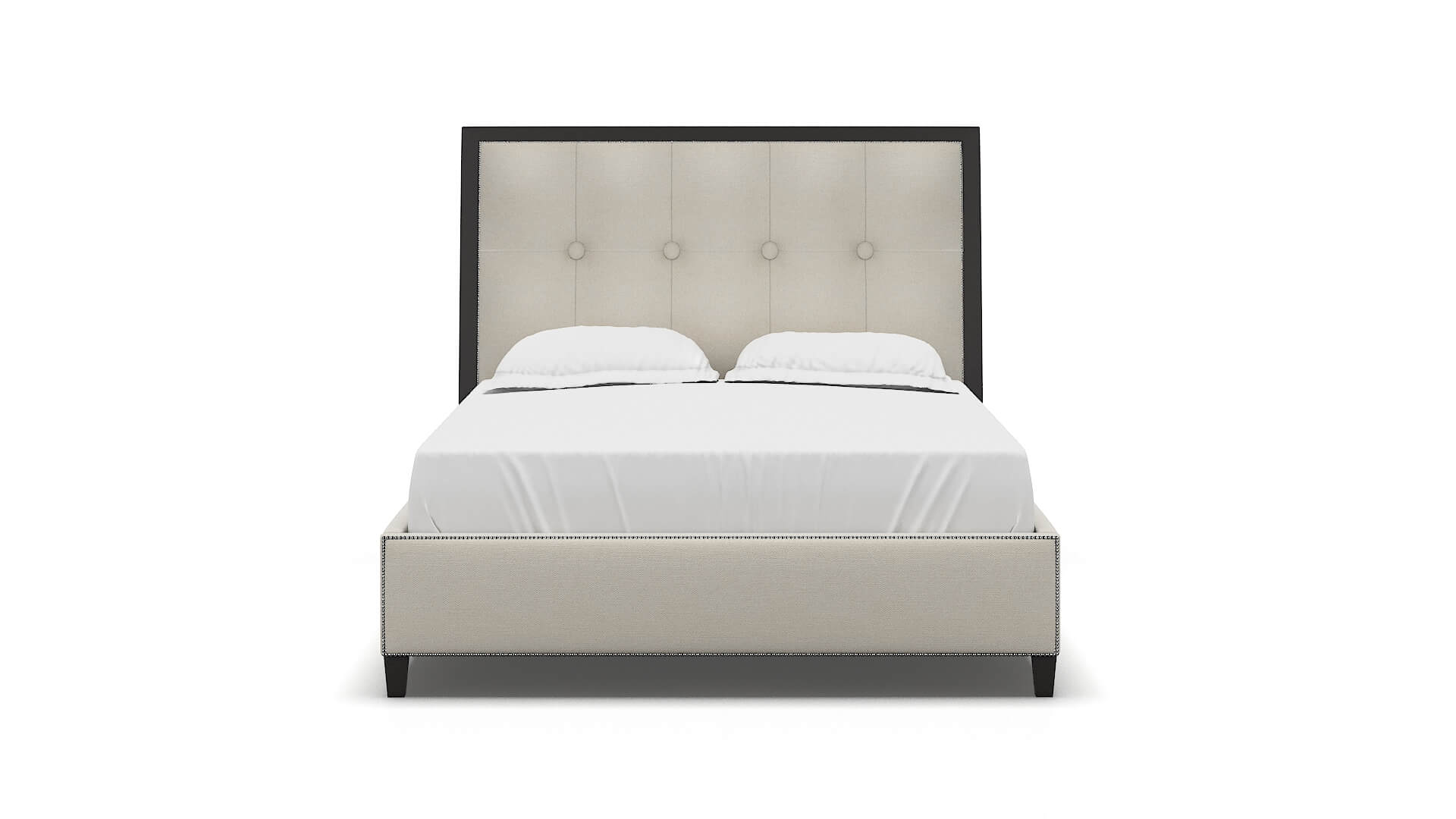 Hugo Bungalow Ivory Bed espresso legs 1