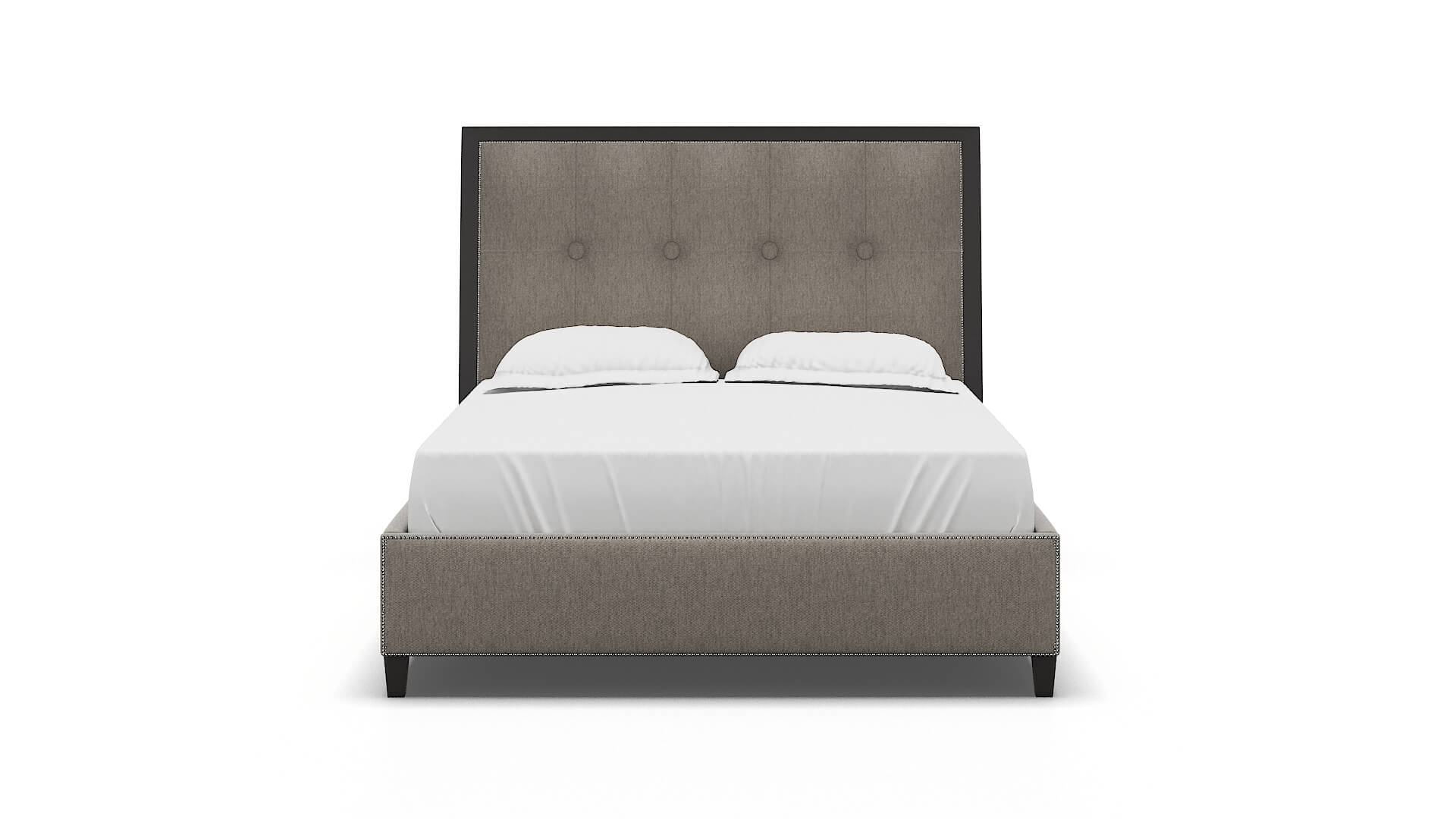 Hugo Cosmo Taupe Bed espresso legs 1