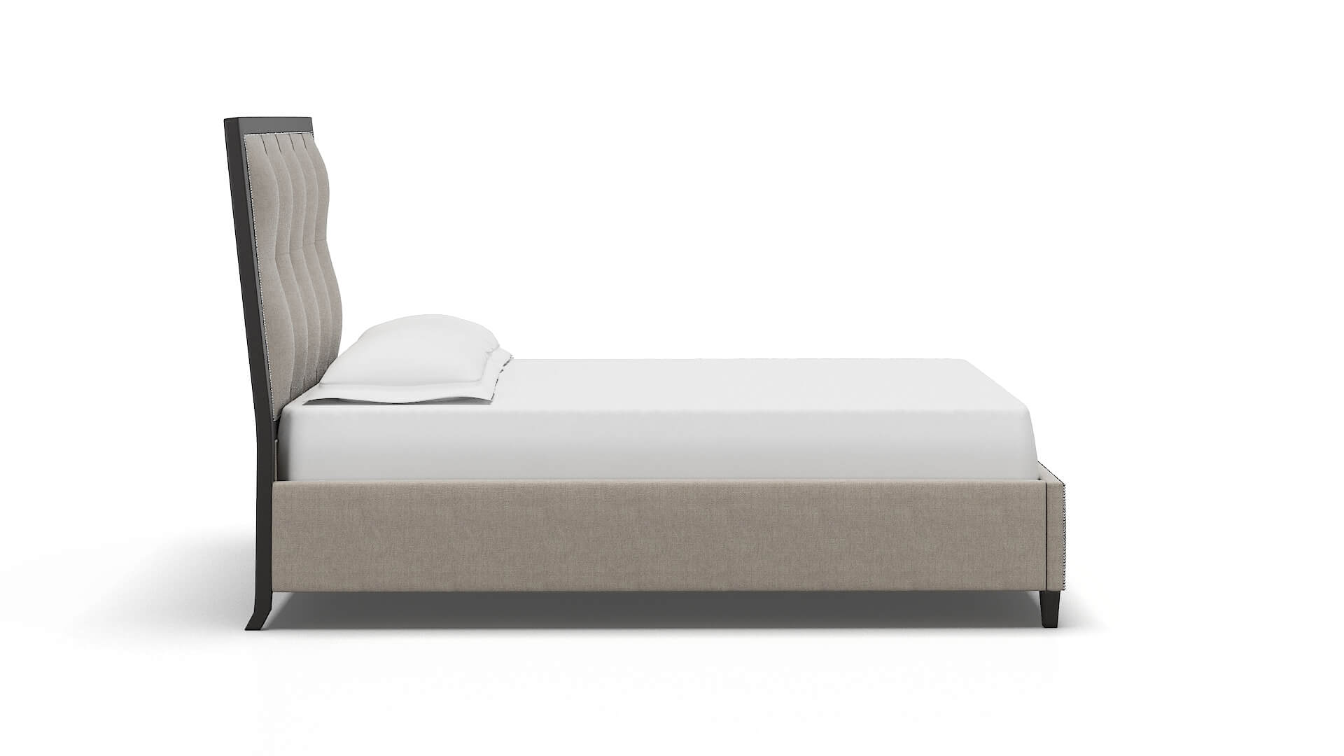 Hugo Derby Linen Bed espresso legs 3