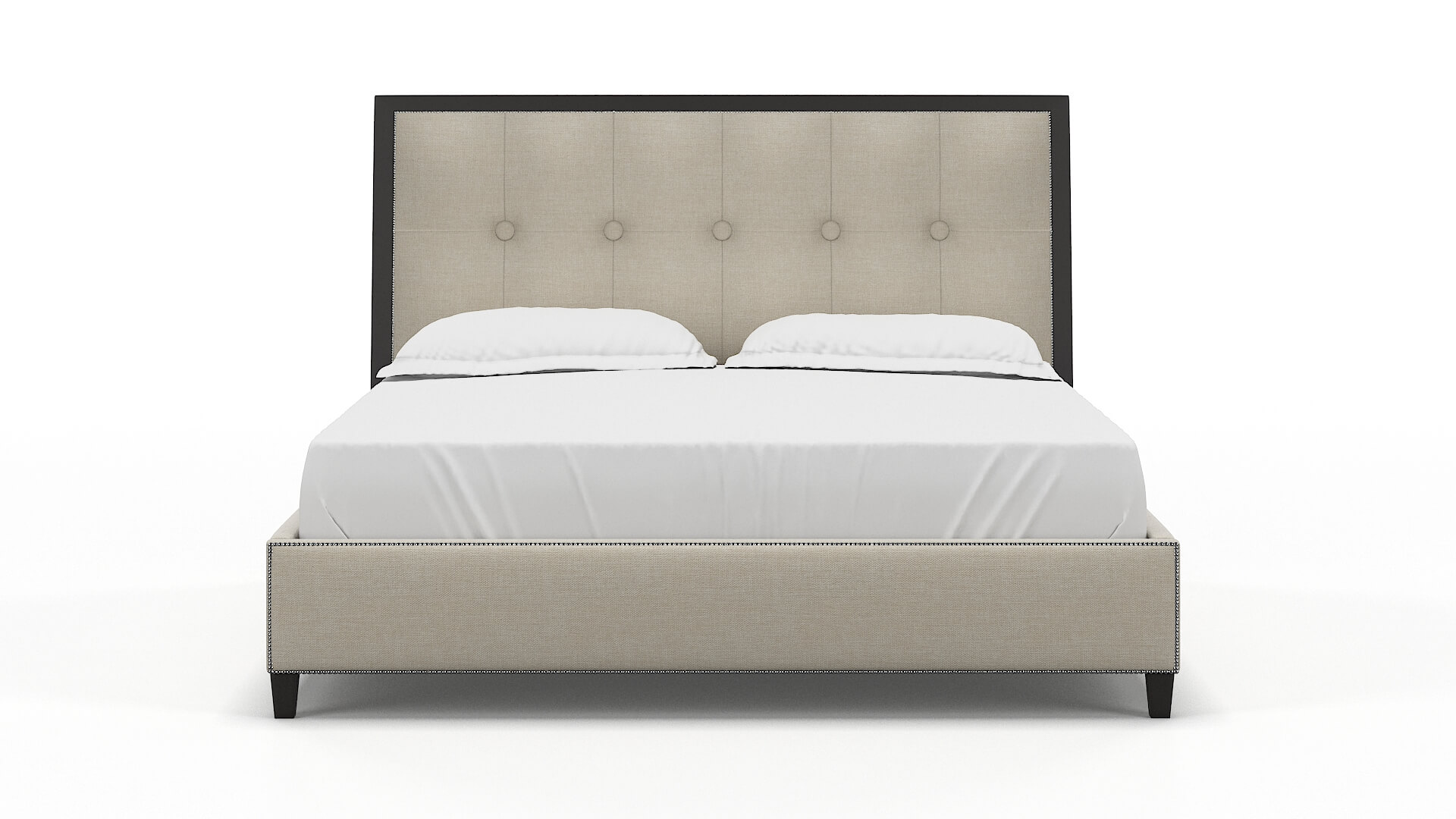 Hugo Keylargo Almond Bed King espresso legs 1