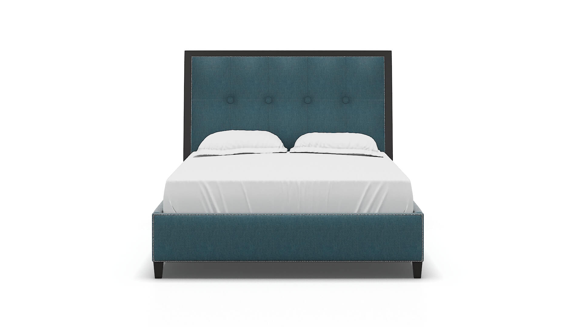 Hugo Merit Peacock Bed espresso legs 1