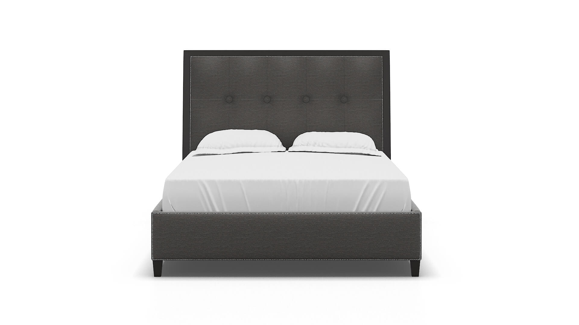 Hugo Oscar Grey Bed espresso legs 1