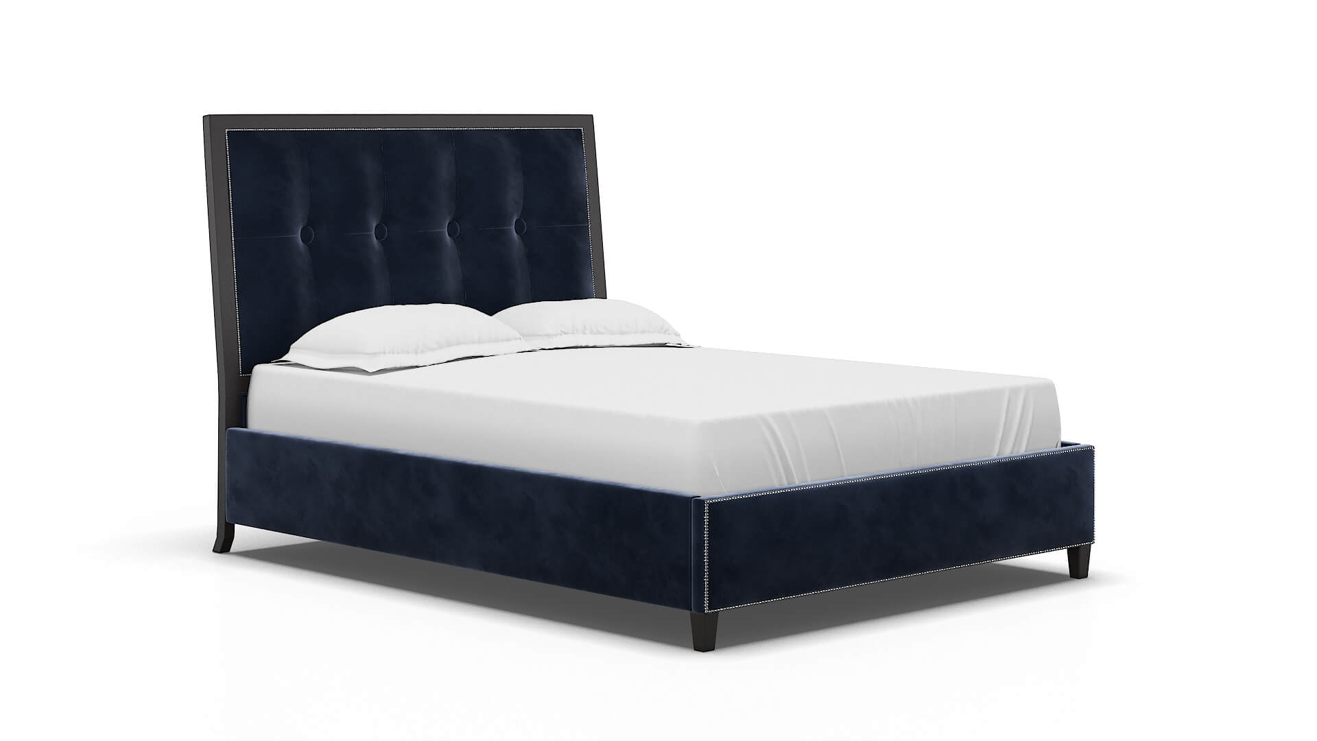 Hugo Royale Cobalt Bed espresso legs 2