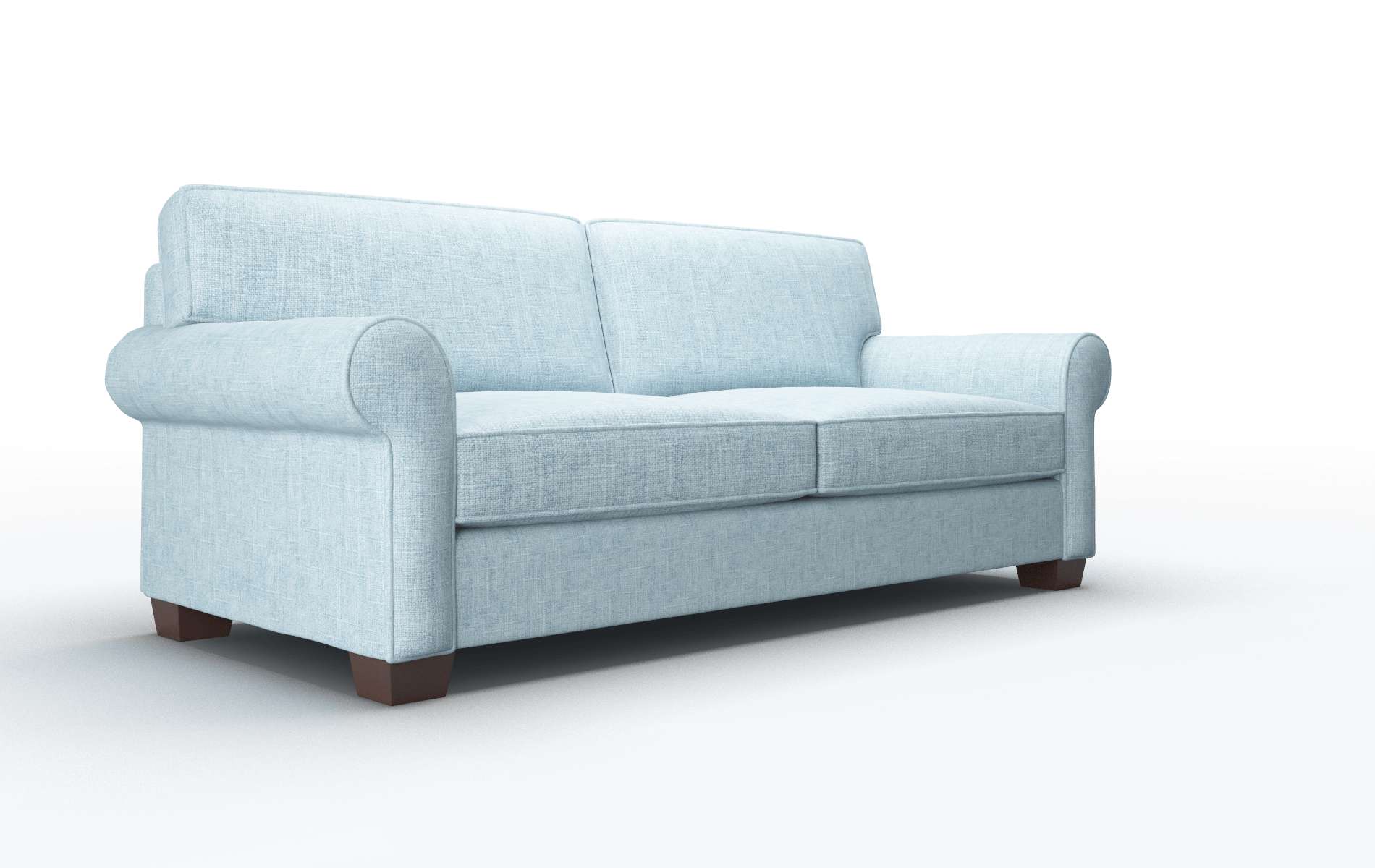 Isabel Atlas Turquoise Sofa espresso legs 2
