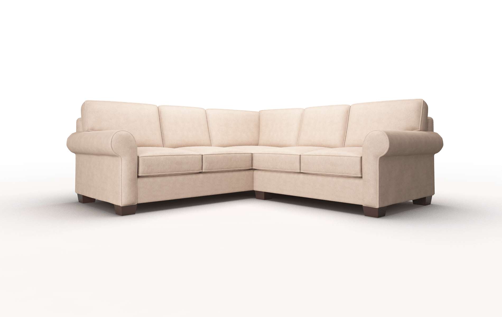 Isabel Bella Cocoa Sectional espresso legs 1