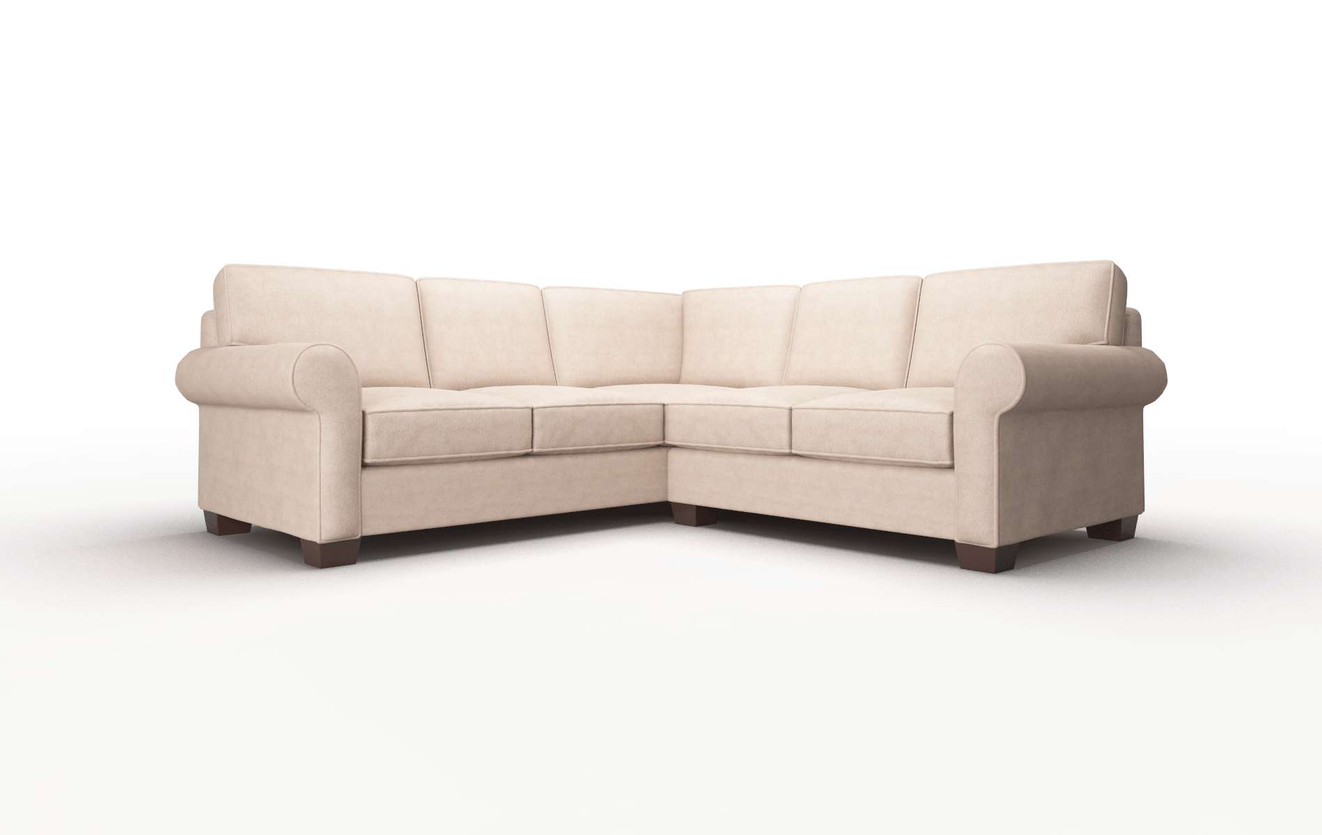 Isabel Bella Pewter Sectional espresso legs 1