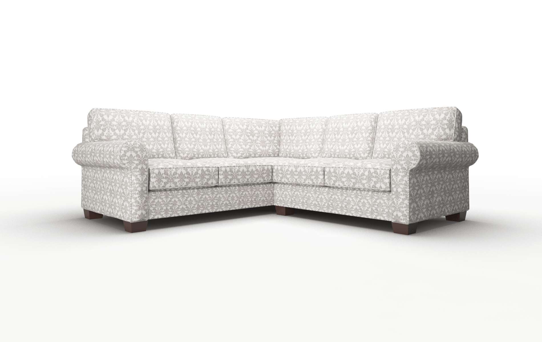 Isabel Bergamo Dove Sectional espresso legs 1