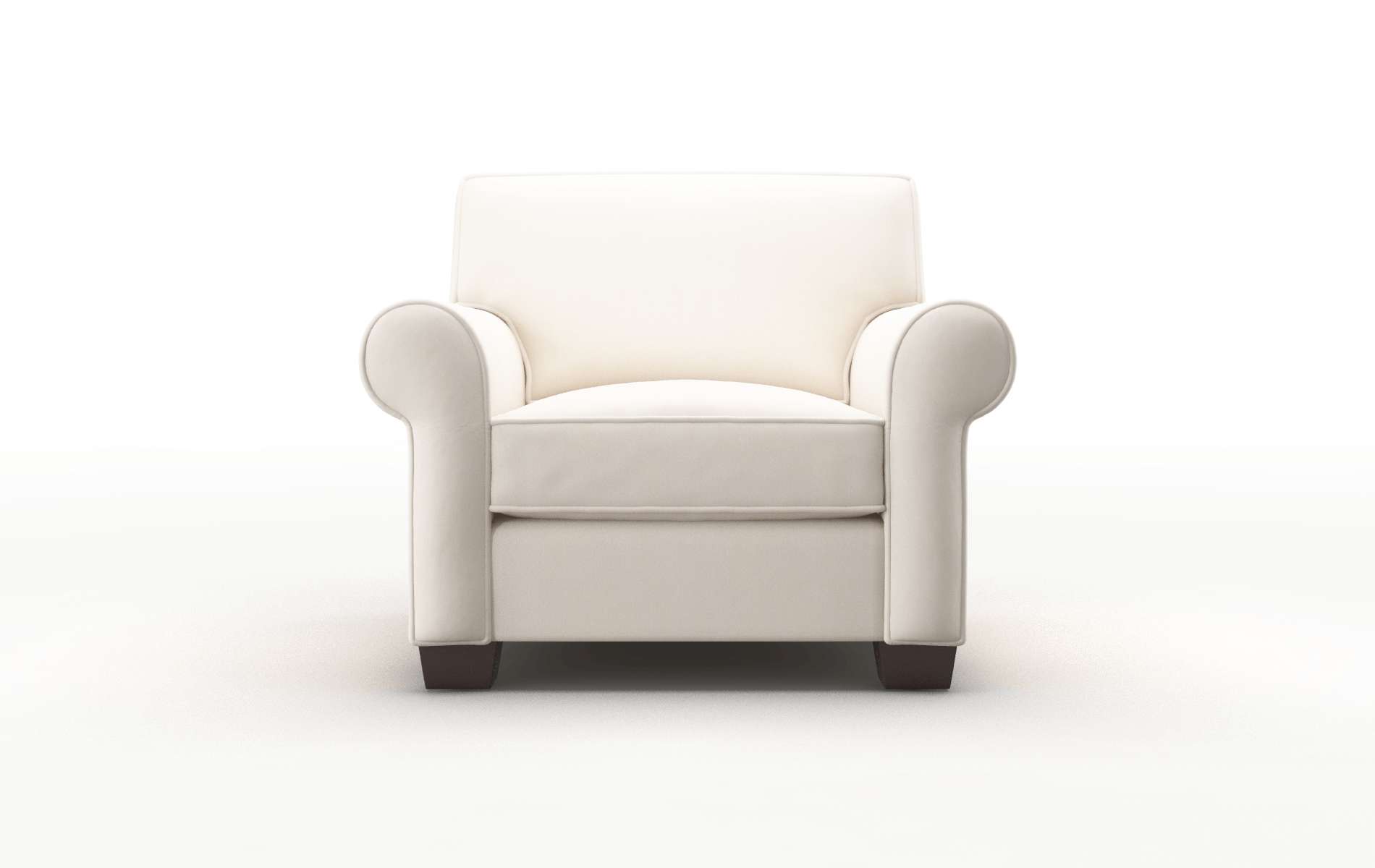Isabel Blanche milky Chair Espresso Legs  1