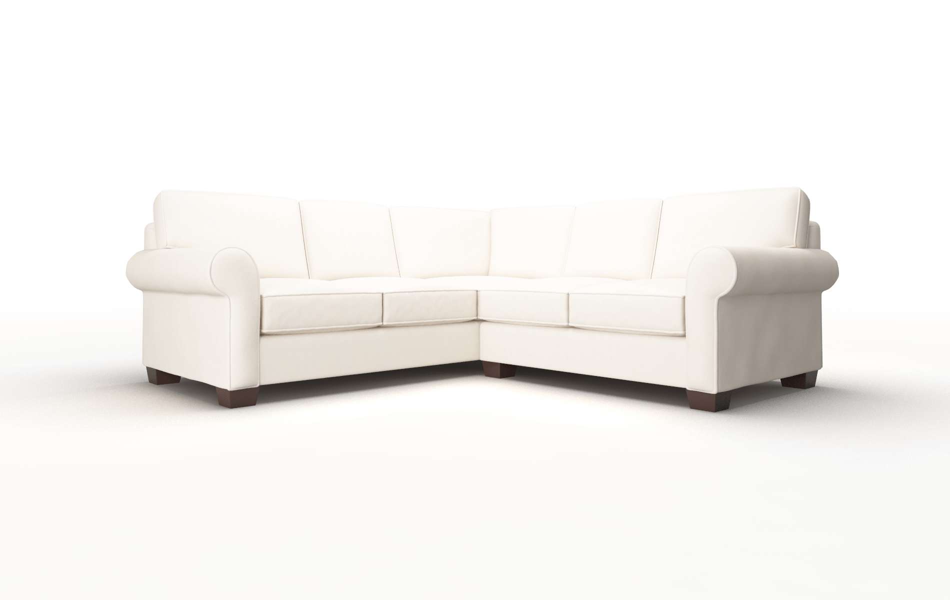 Isabel Blanche milky Sectional Espresso Legs  1