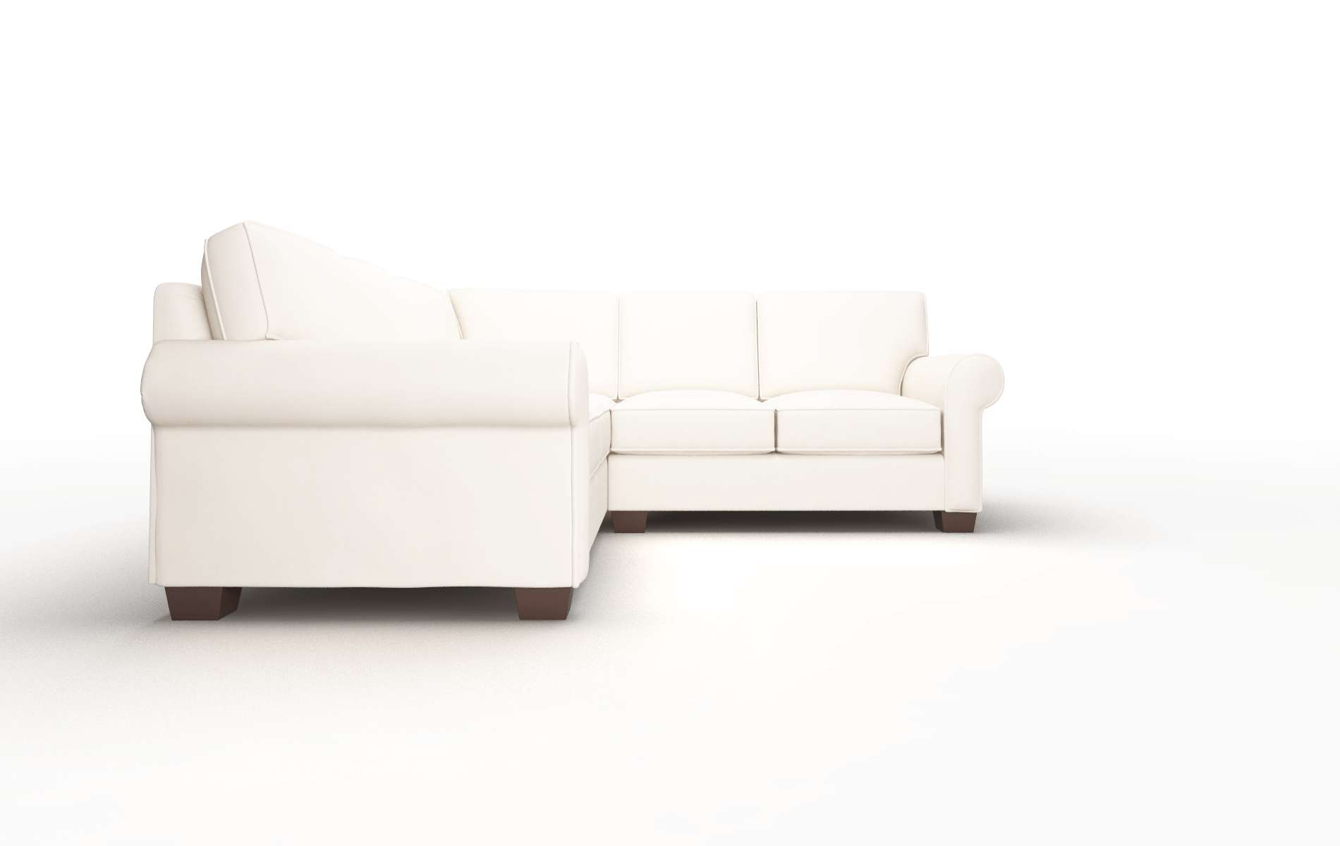 Isabel Blanche Milky Sectional espresso legs 2