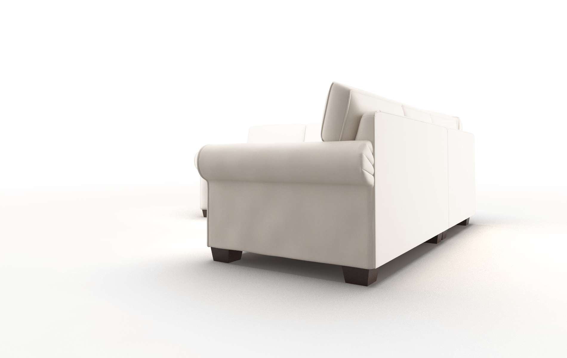Isabel Blanche Milky Sectional espresso legs 4