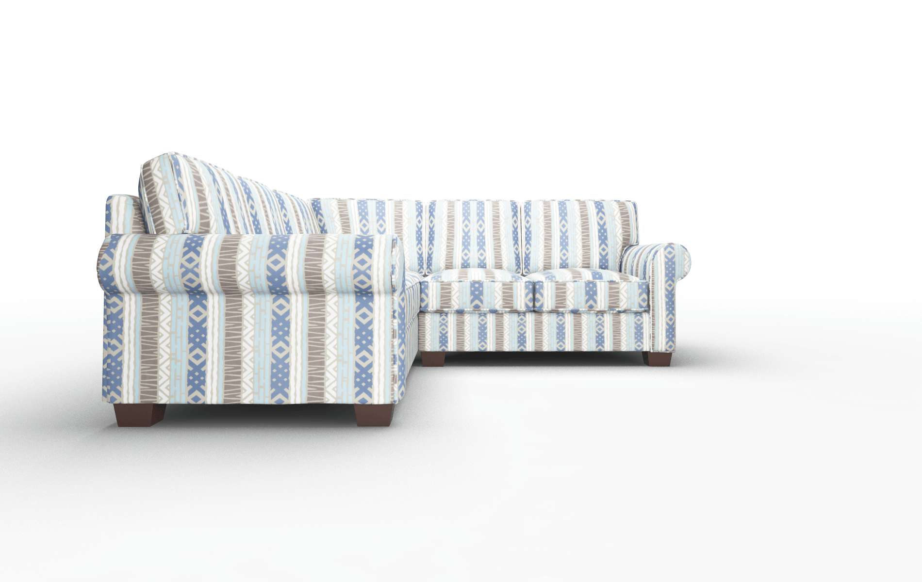 Isabel Bodhi Indigo Sectional espresso legs 2