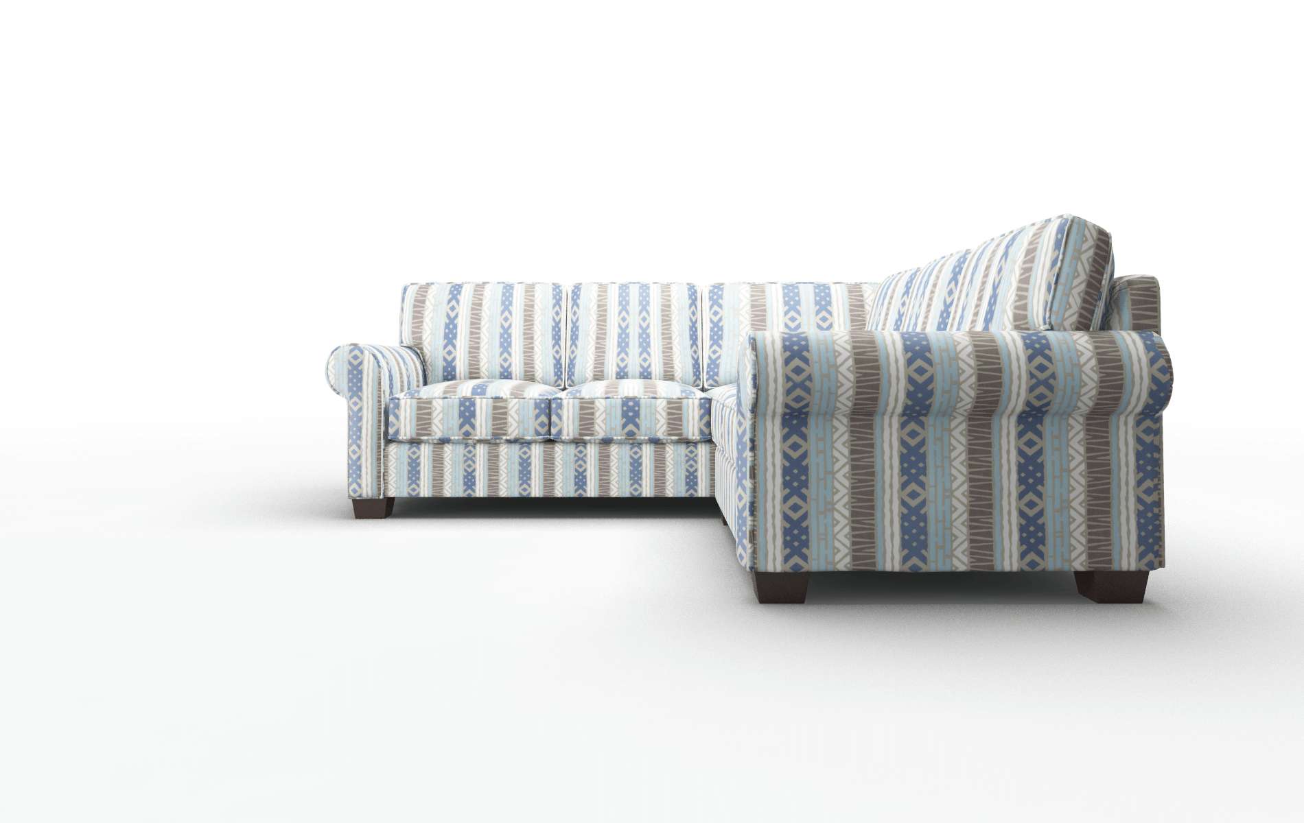 Isabel Bodhi Indigo Sectional espresso legs 5