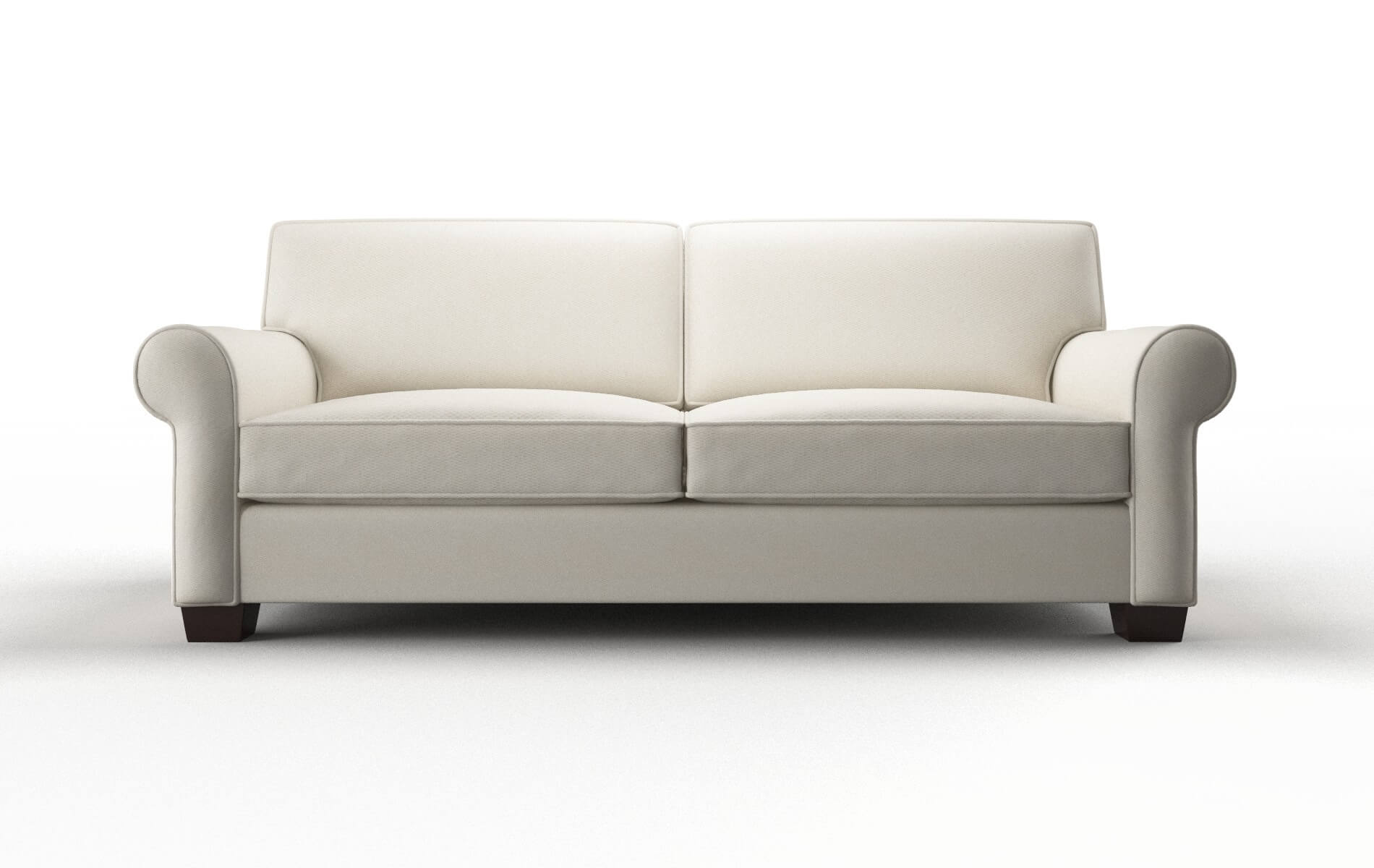 Isabel Bungalow Ivory Sofa espresso legs 1