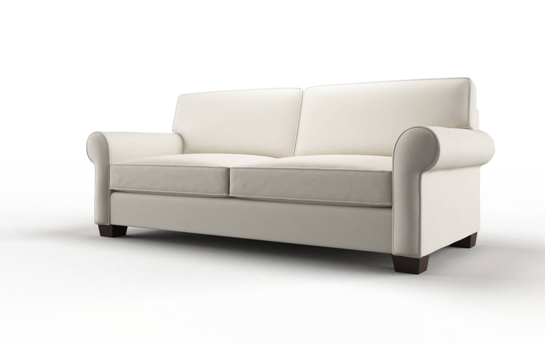 Isabel Bungalow Ivory Sofa espresso legs 4