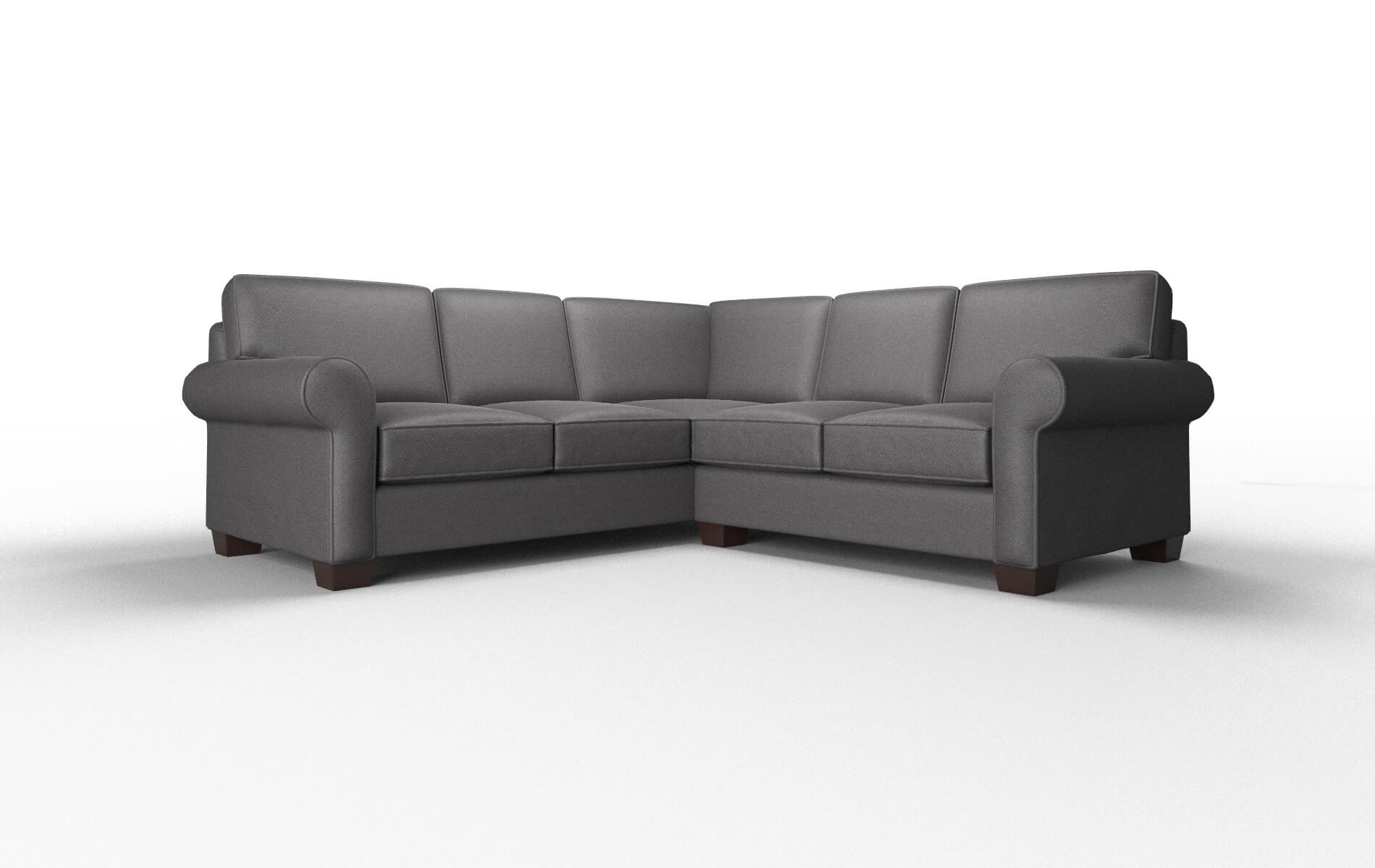 Isabel Catalina Charcoal Sectional espresso legs 1